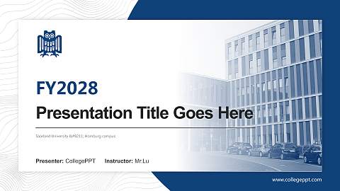 Saarland University – Homburg campus Academic Presentation/Research Findings Report PPT Template
