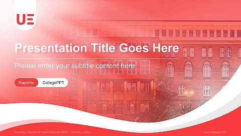 University of Europe for Applied Sciences – Hamburg campus Lecture Sharing and Networking Event PPT Template