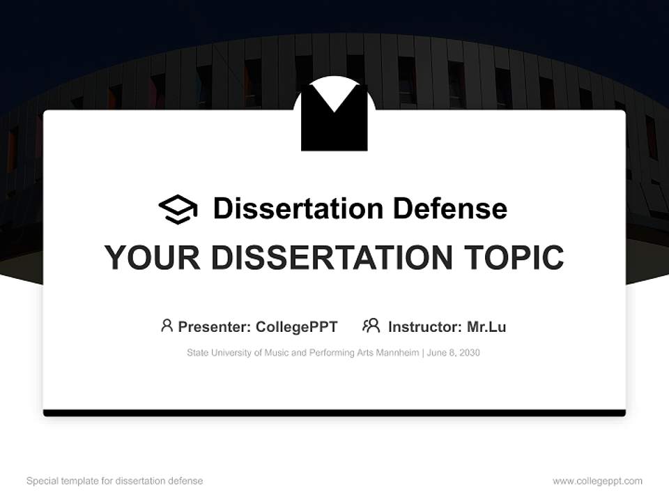 State University of Music and Performing Arts Mannheim Graduation Thesis Defense PPT Template4:3 ratio PPT effect preview image7