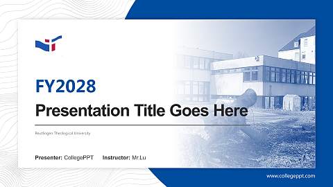 Reutlingen Theological University Academic Presentation/Research Findings Report PPT Template