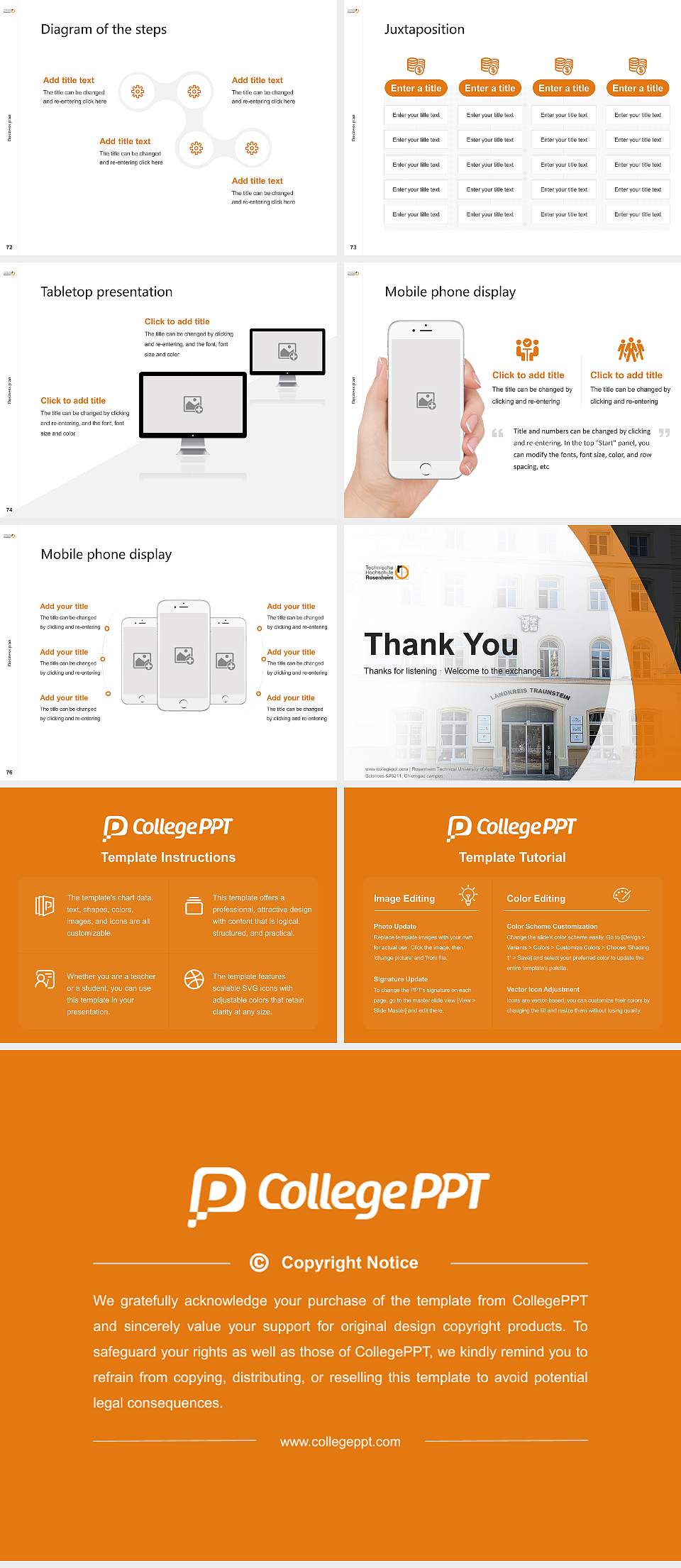 Rosenheim Technical University of Applied Sciences – Chiemgau campus Competition/Entrepreneurship Contest PPT Template4:3 ratio PPT effect preview image9