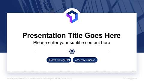 University of Applied Sciences for Small and Medium-Sized Enterprises – Frechen campus National Scholarship Defense PPT Template