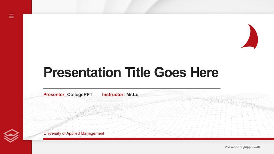 University of Applied Management Thesis Proposal/Graduation Defense PPT Template16:9 ratio PPT effect preview image