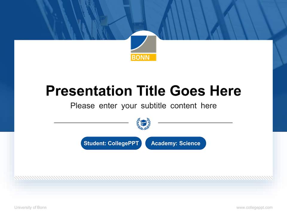 University of Bonn National Scholarship Defense PPT Template4:3 ratio PPT effect preview image4
