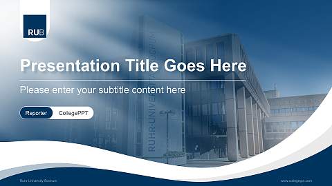 Ruhr University Bochum Lecture Sharing and Networking Event PPT Template