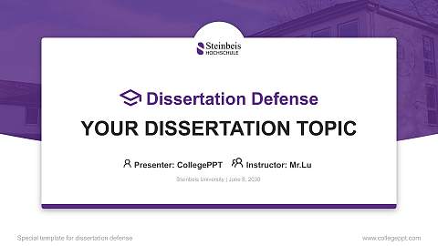 Steinbeis University Graduation Thesis Defense PPT Template