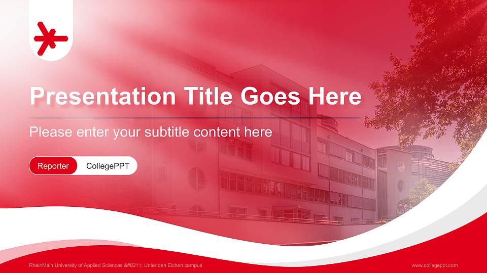 RheinMain University of Applied Sciences – Unter den Eichen campus Lecture Sharing and Networking Event PPT Template16:9 ratio PPT effect preview image