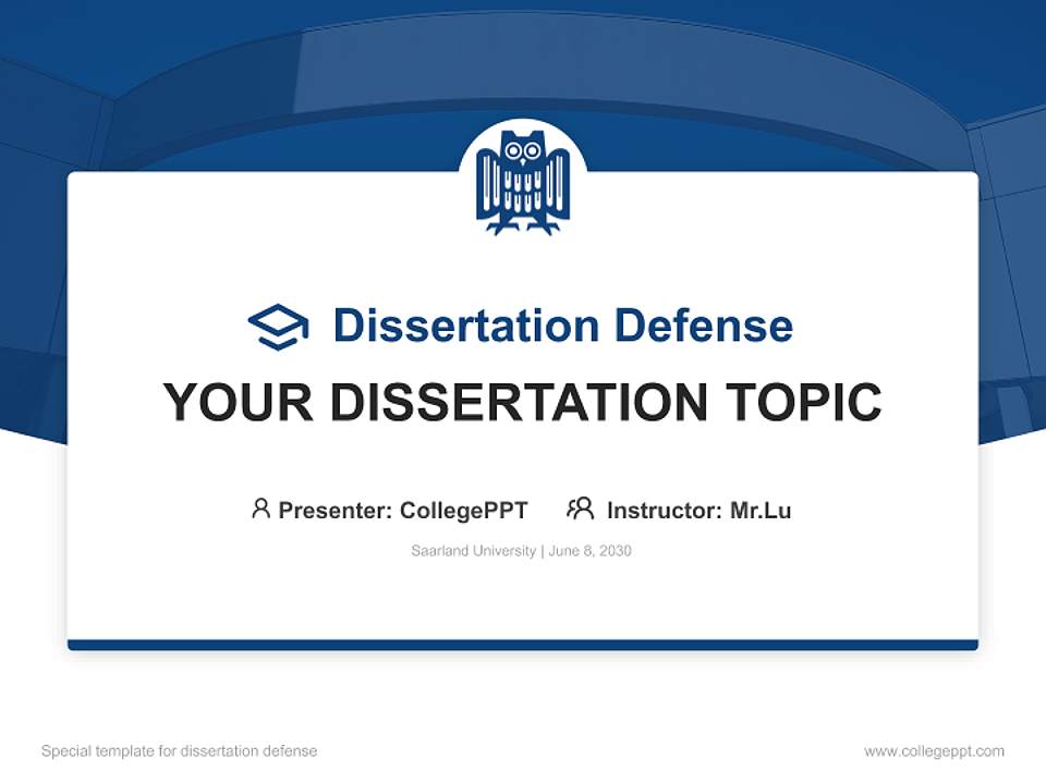 Saarland University Graduation Thesis Defense PPT Template4:3 ratio PPT effect preview image7