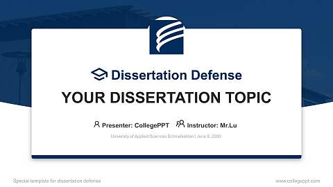 University of Applied Sciences Schmalkalden Graduation Thesis Defense PPT Template