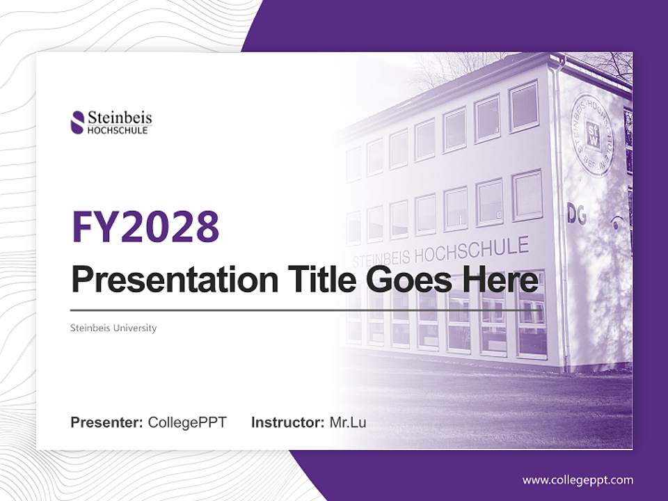 Steinbeis University Academic Presentation/Research Findings Report PPT Template4:3 ratio PPT effect preview image5