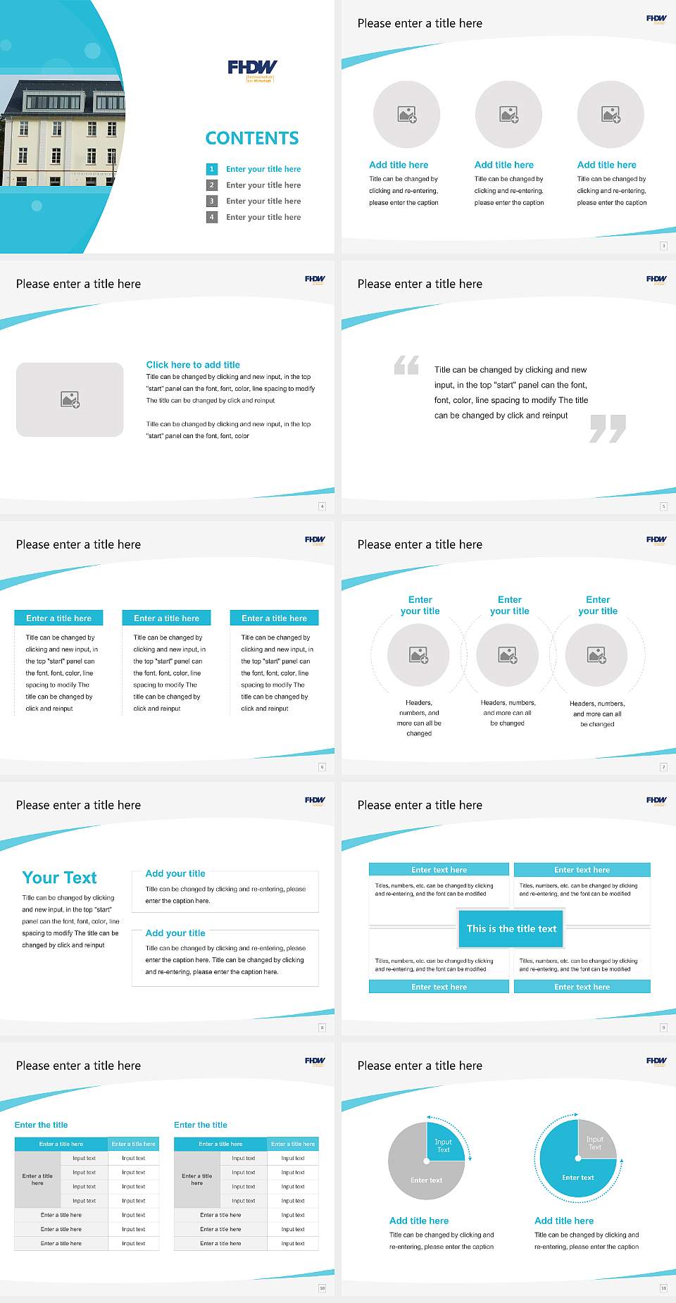 University of Applied Sciences for Business – Marburg campus Course/Courseware Creation PPT Template4:3 ratio PPT effect preview image2