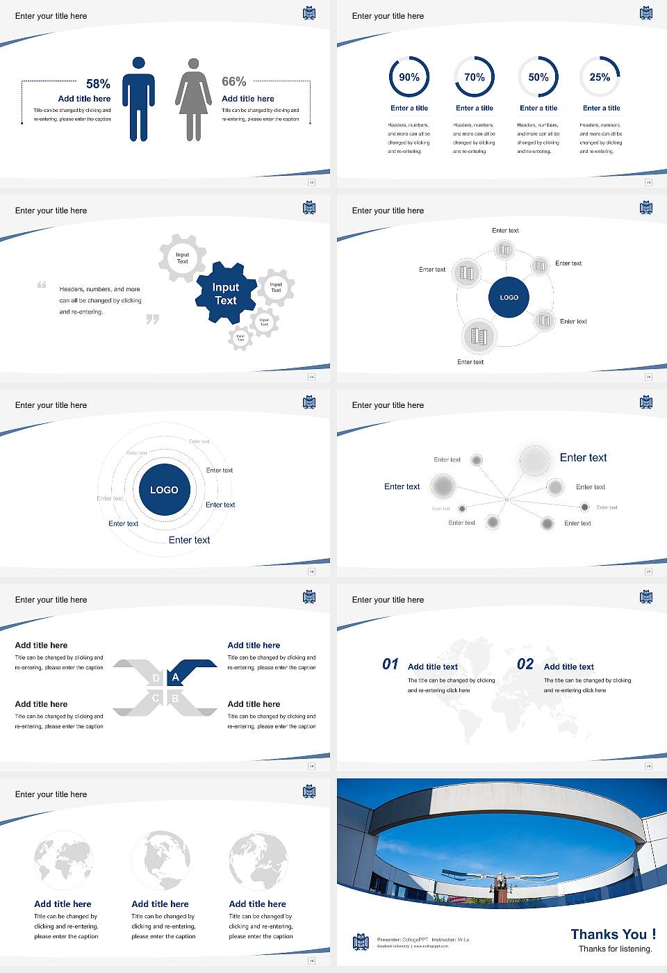 Saarland University Course/Courseware Creation PPT Template16:9 ratio PPT effect preview image4