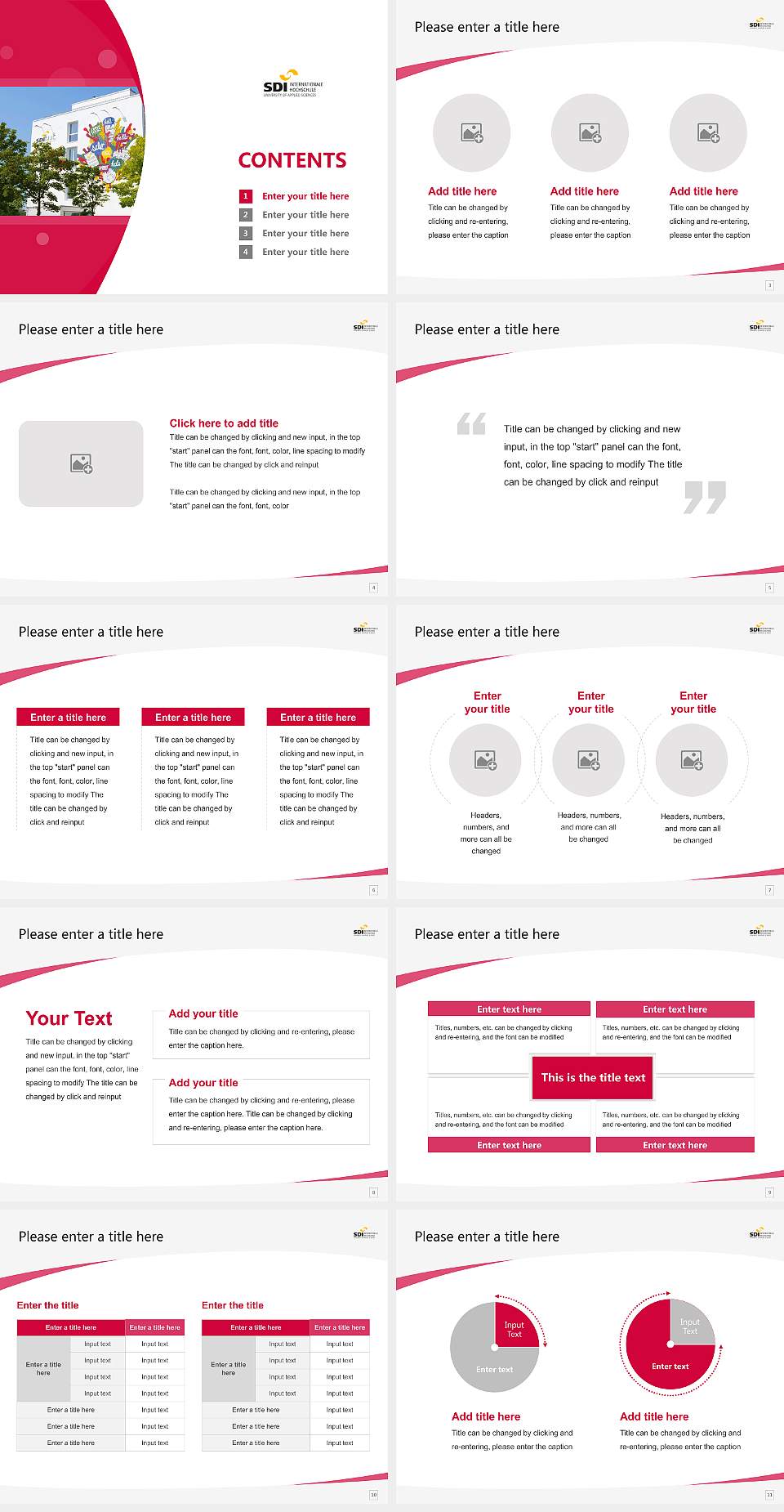 SDI Munich International University of Applied Sciences Course/Courseware Creation PPT Template4:3 ratio PPT effect preview image2
