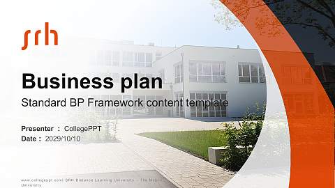 SRH Distance Learning University – The Mobile University Competition/Entrepreneurship Contest PPT Template