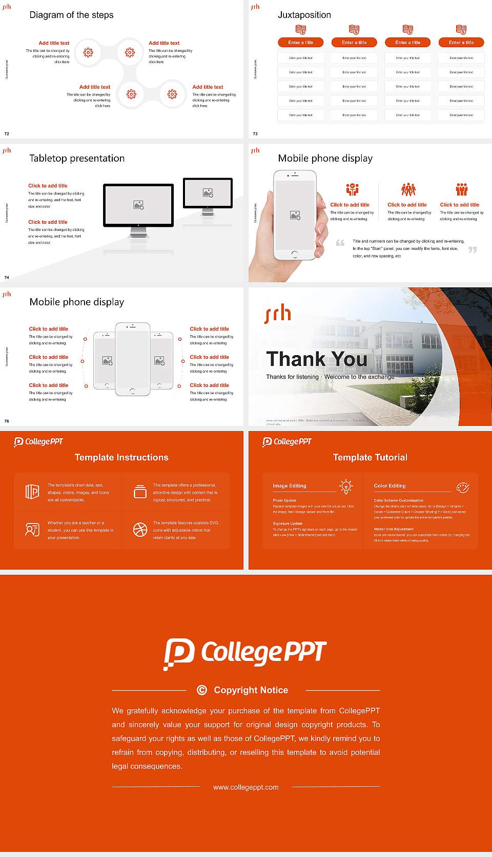 SRH Distance Learning University – The Mobile University Competition/Entrepreneurship Contest PPT Template16:9 ratio PPT effect preview image9