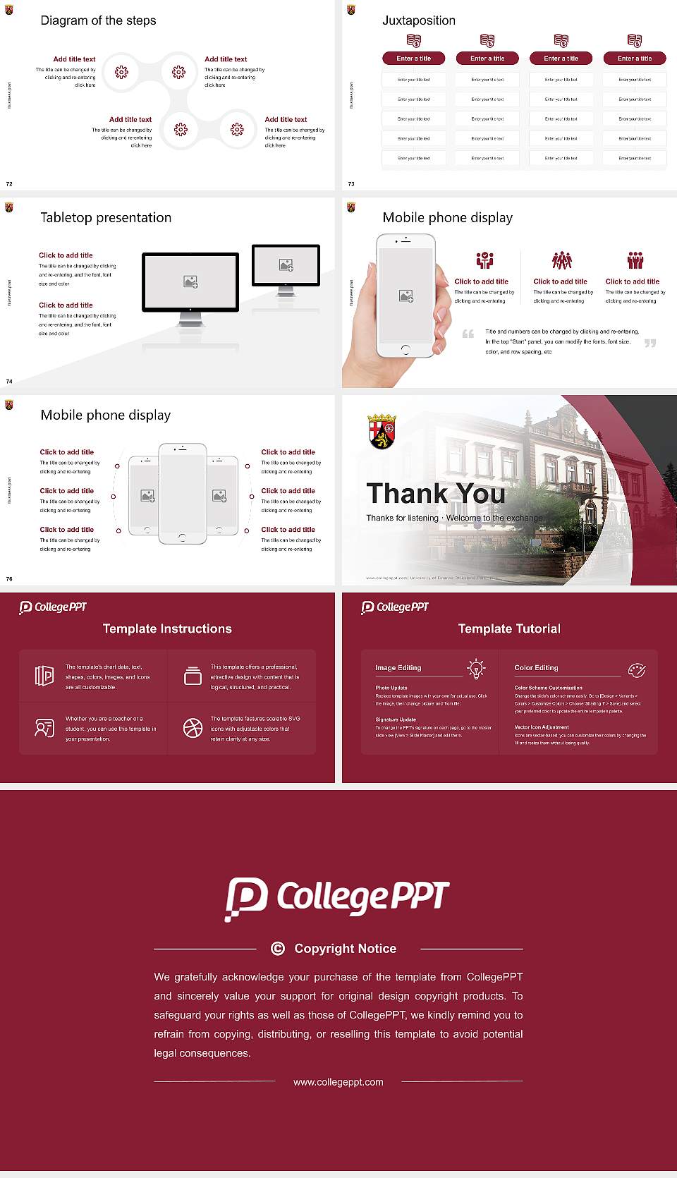 University of Finance Rhineland-Palatinate Competition/Entrepreneurship Contest PPT Template16:9 ratio PPT effect preview image9