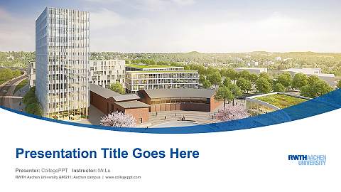 RWTH Aachen University – Aachen campus Course/Courseware Creation PPT Template