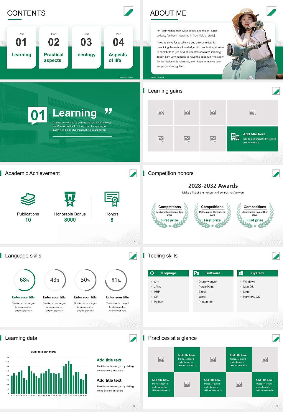 University of Bayreuth National Scholarship Defense PPT Template16:9 ratio PPT effect preview image2