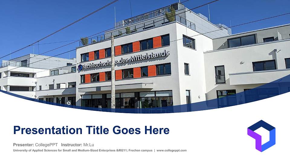 University of Applied Sciences for Small and Medium-Sized Enterprises – Frechen campus Course/Courseware Creation PPT Template16:9 ratio PPT effect preview image