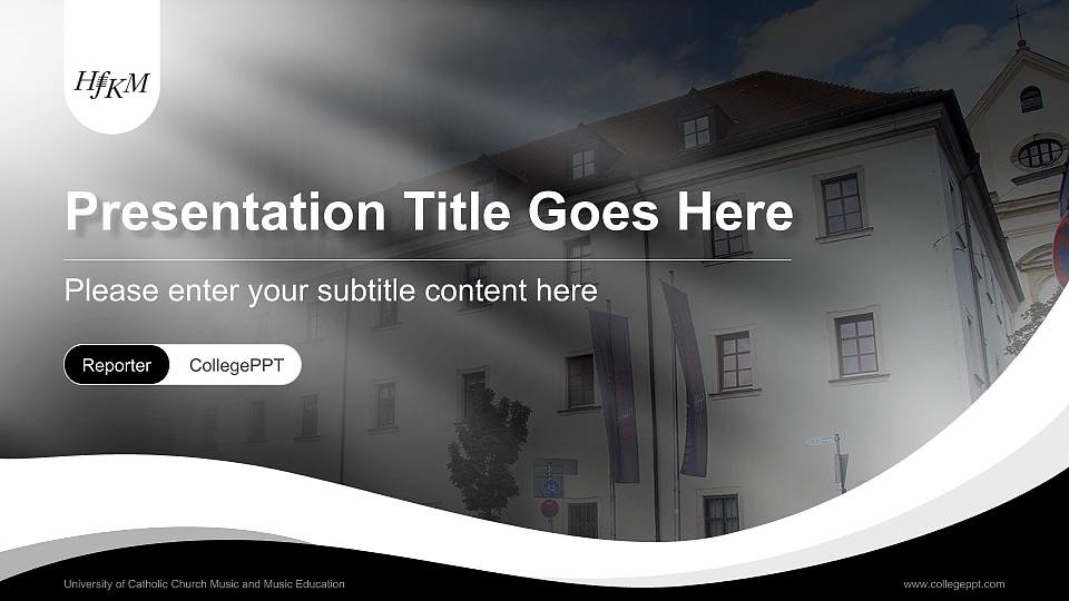 University of Catholic Church Music and Music Education Lecture Sharing and Networking Event PPT Template16:9 ratio PPT effect preview image