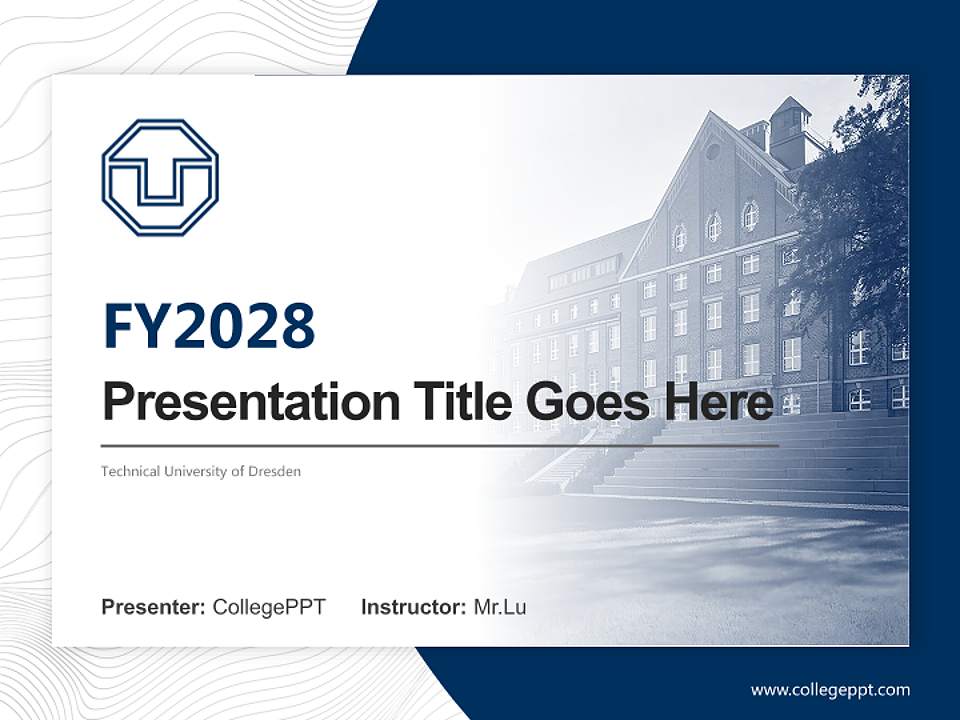 Technical University of Dresden Academic Presentation/Research Findings Report PPT Template4:3 ratio PPT effect preview image5