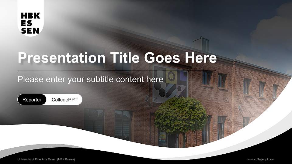 University of Fine Arts Essen (HBK Essen) Lecture Sharing and Networking Event PPT Template16:9 ratio PPT effect preview image