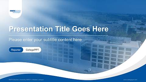 RWTH Aachen University – Melaten campus Lecture Sharing and Networking Event PPT Template