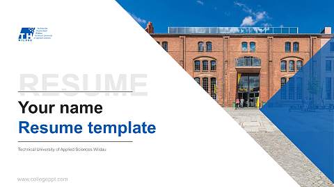 Technical University of Applied Sciences Wildau Resume PPT Template