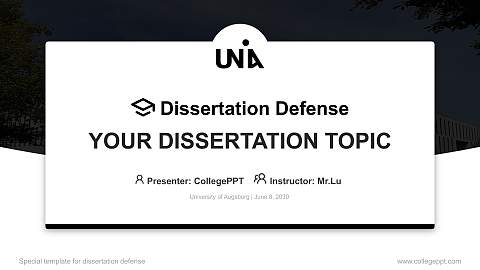 University of Augsburg Graduation Thesis Defense PPT Template