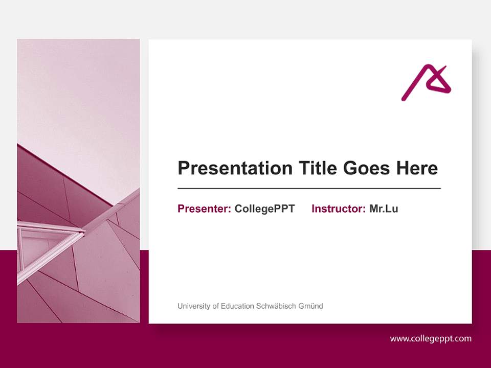 University of Education Schwäbisch Gmünd General PPT Template4:3 ratio PPT effect preview image6