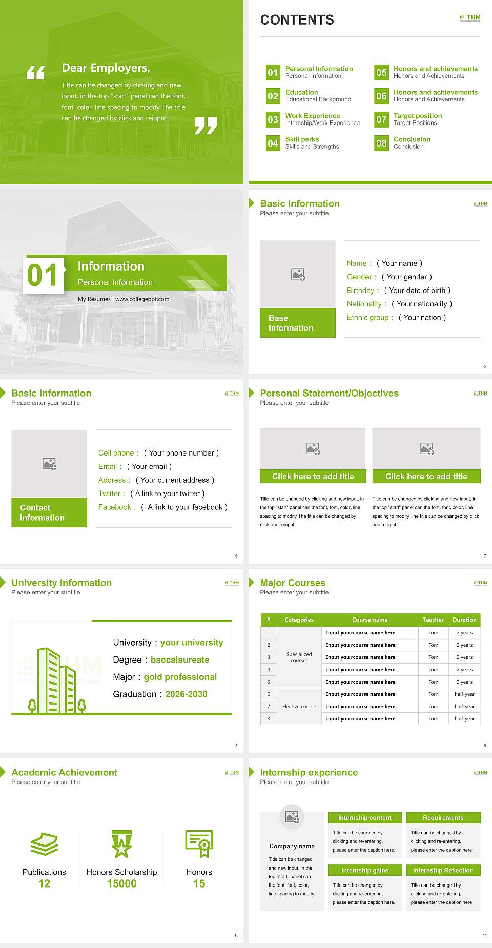 University of Applied Sciences Mittelhessen (THM) – Friedberg campus Resume PPT Template4:3 ratio PPT effect preview image2