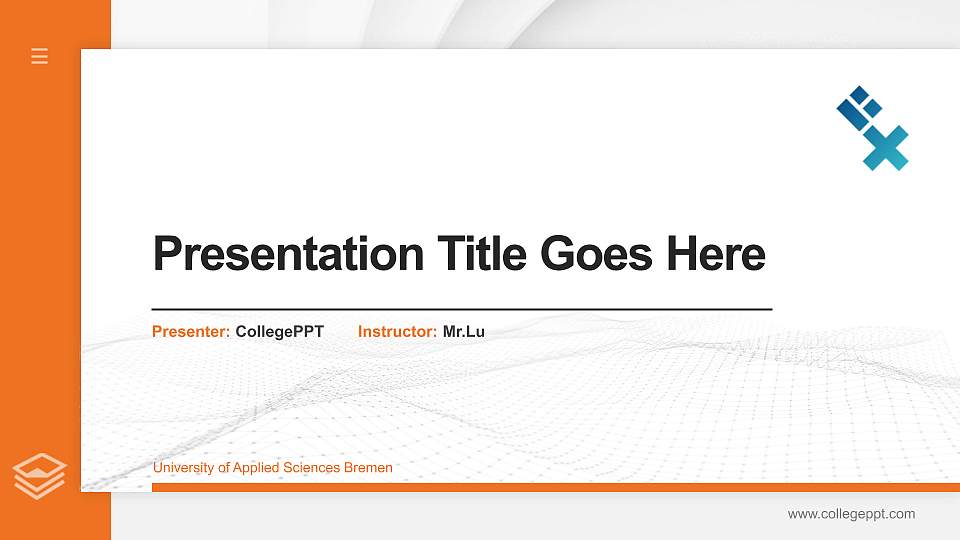 University of Applied Sciences Bremen Thesis Proposal/Graduation Defense PPT Template16:9 ratio PPT effect preview image