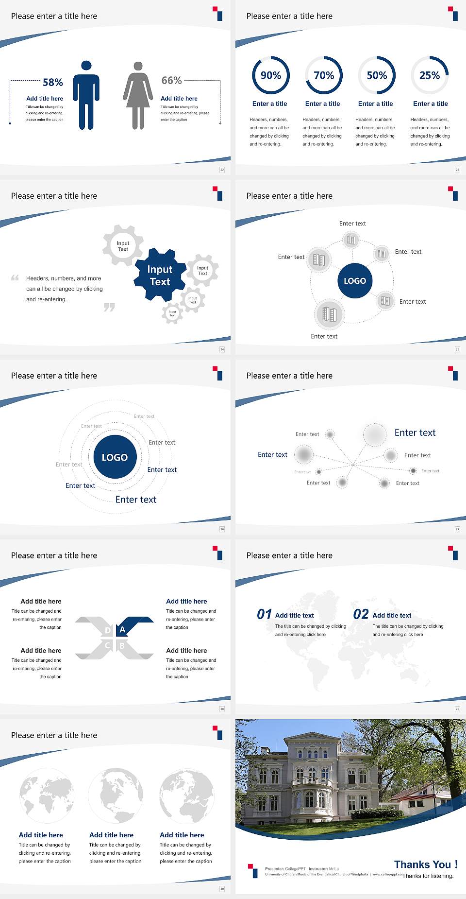 University of Church Music of the Evangelical Church of Westphalia Course/Courseware Creation PPT Template4:3 ratio PPT effect preview image4