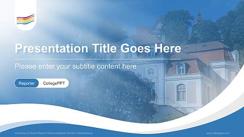 University of Church Music of the Evangelical Church in Württemberg Lecture Sharing and Networking Event PPT Template