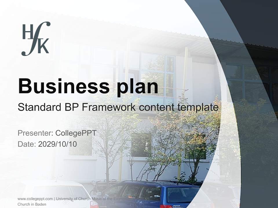 University of Church Music of the Evangelical Church in Baden Competition/Entrepreneurship Contest PPT Template4:3 ratio PPT effect preview image9