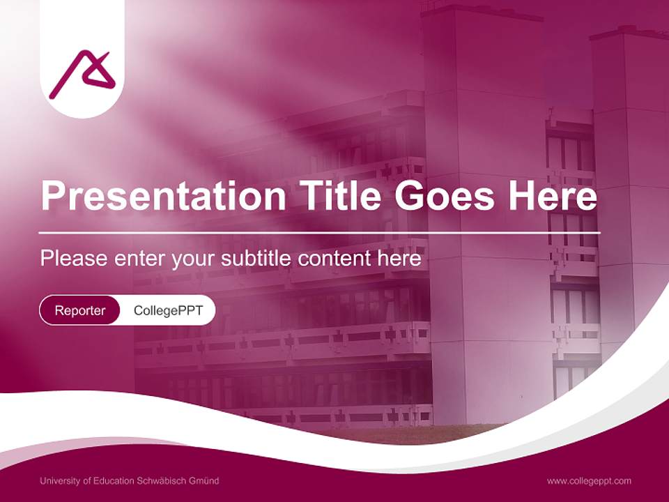 University of Education Schwäbisch Gmünd Lecture Sharing and Networking Event PPT Template4:3 ratio PPT effect preview image4