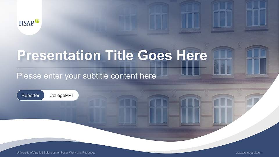 University of Applied Sciences for Social Work and Pedagogy Lecture Sharing and Networking Event PPT Template16:9 ratio PPT effect preview image
