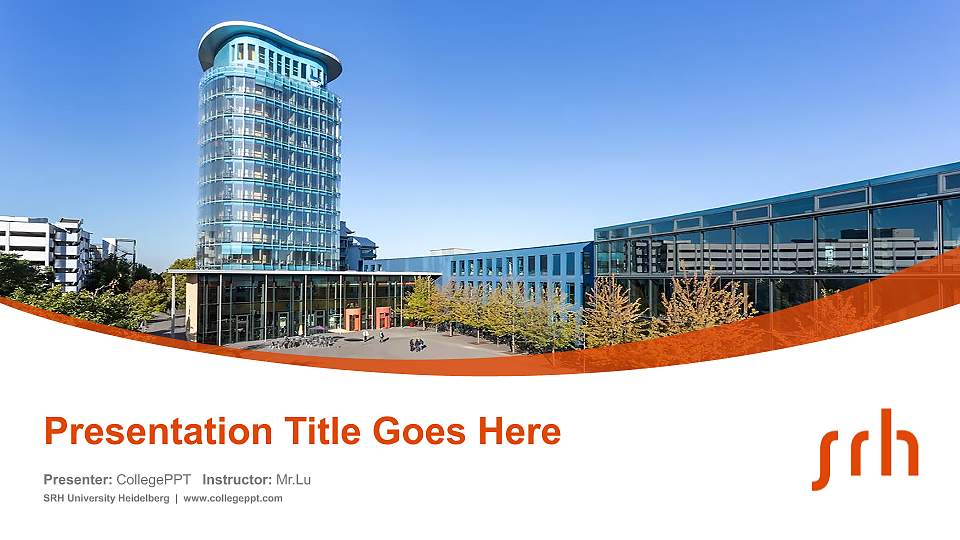 SRH University Heidelberg Course/Courseware Creation PPT Template16:9 ratio PPT effect preview image