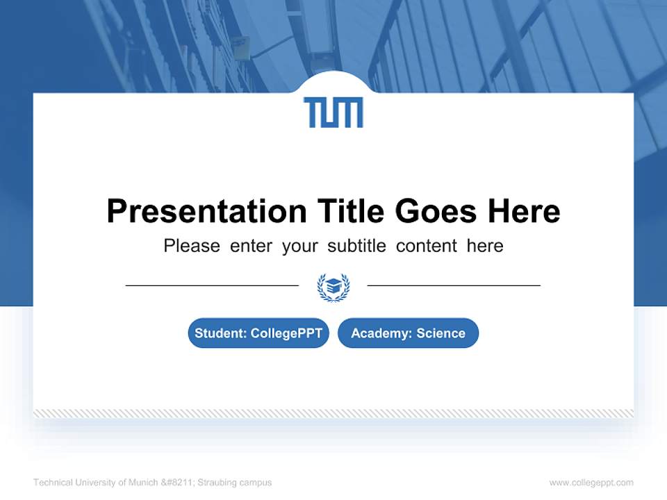 Technical University of Munich – Straubing campus National Scholarship Defense PPT Template4:3 ratio PPT effect preview image4