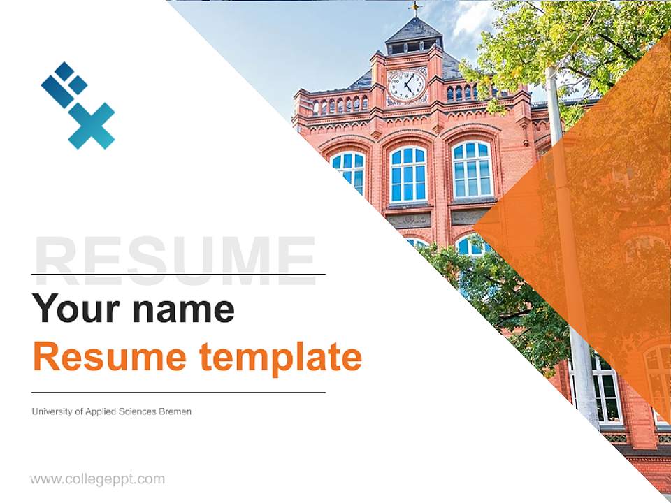 University of Applied Sciences Bremen Resume PPT Template4:3 ratio PPT effect preview image5