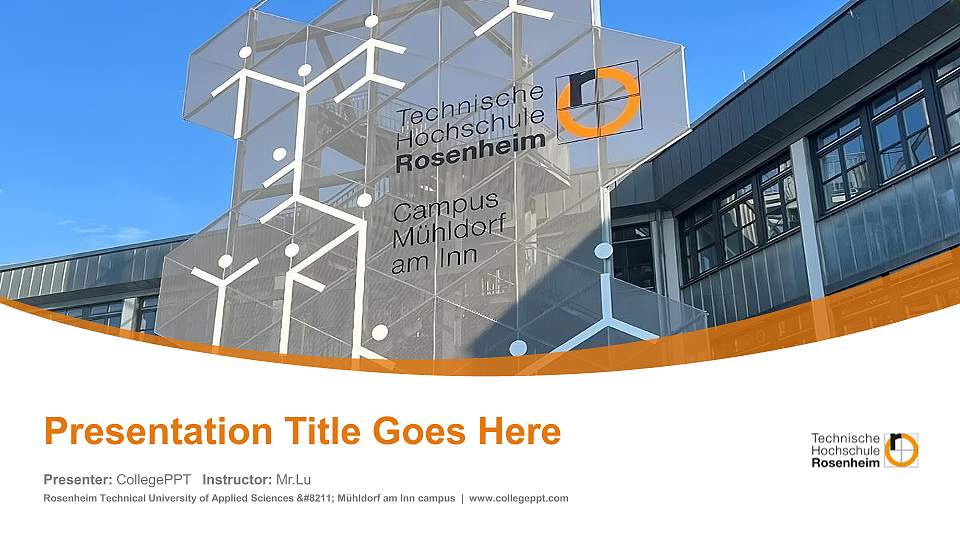 Rosenheim Technical University of Applied Sciences – Mühldorf am Inn campus Course/Courseware Creation PPT Template16:9 ratio PPT effect preview image