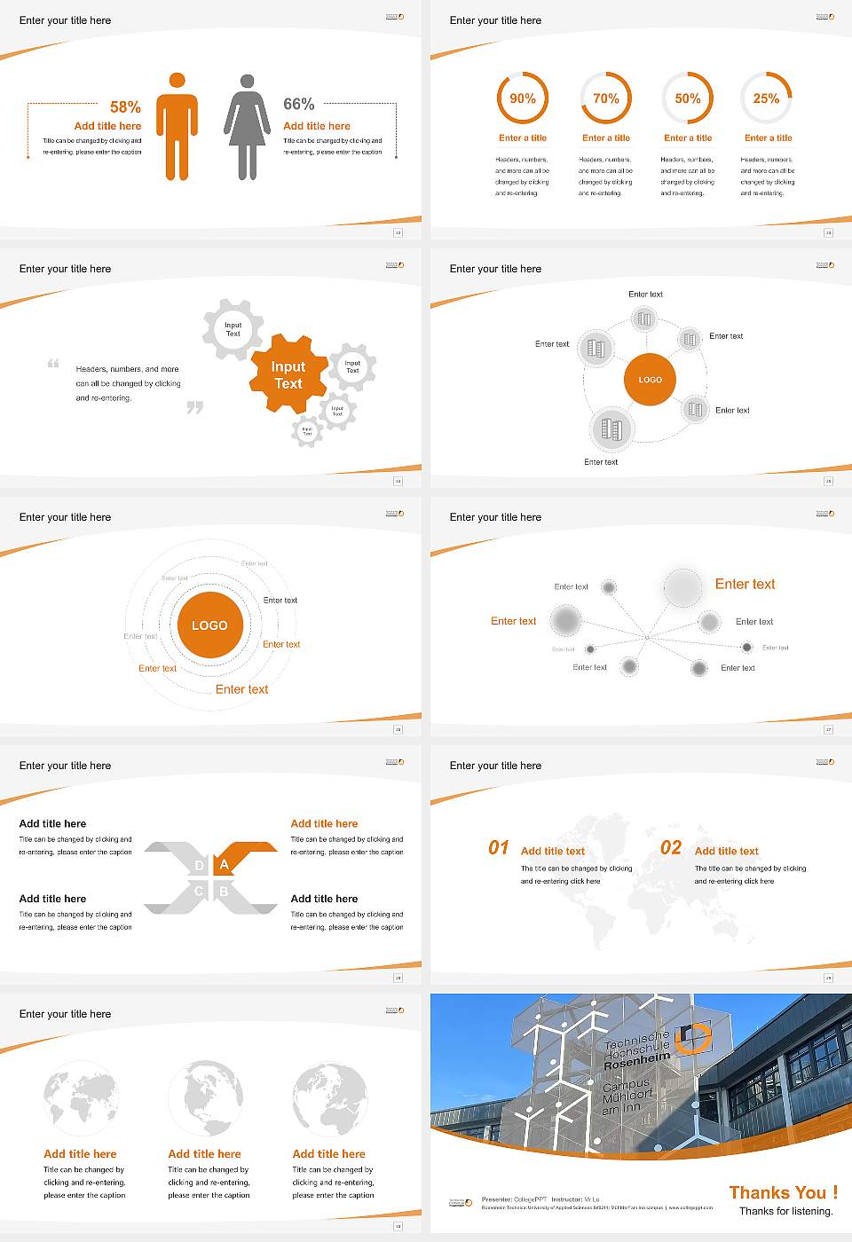 Rosenheim Technical University of Applied Sciences – Mühldorf am Inn campus Course/Courseware Creation PPT Template16:9 ratio PPT effect preview image4