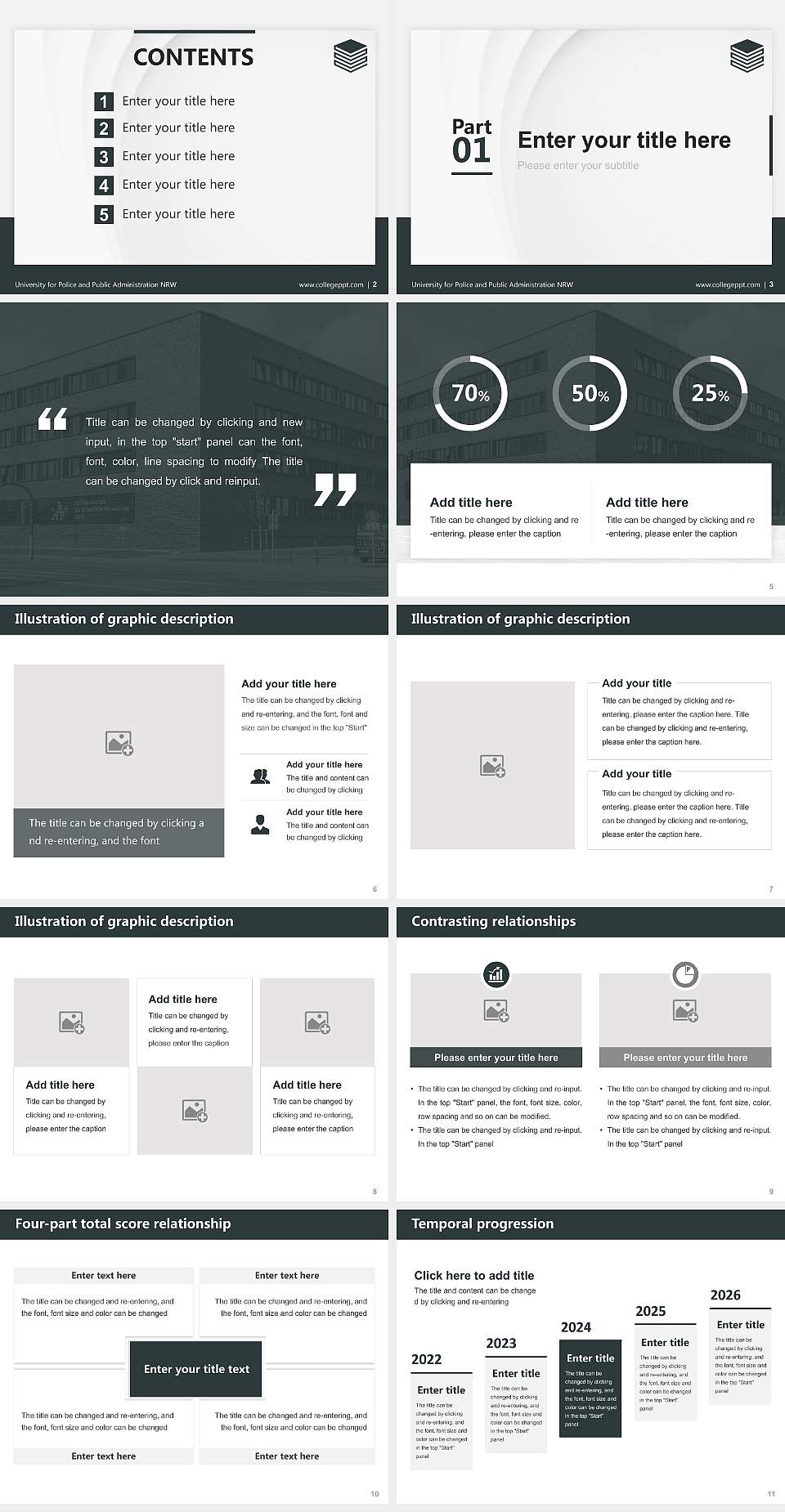 University for Police and Public Administration NRW Thesis Proposal/Graduation Defense PPT Template4:3 ratio PPT effect preview image2