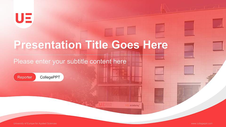 University of Europe for Applied Sciences Lecture Sharing and Networking Event PPT Template16:9 ratio PPT effect preview image