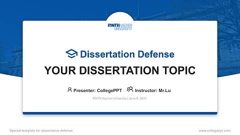 RWTH Aachen University Graduation Thesis Defense PPT Template