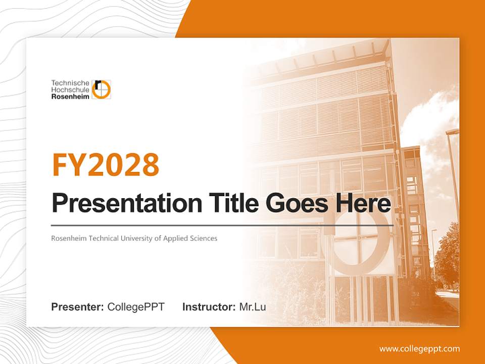 Rosenheim Technical University of Applied Sciences Academic Presentation/Research Findings Report PPT Template4:3 ratio PPT effect preview image5