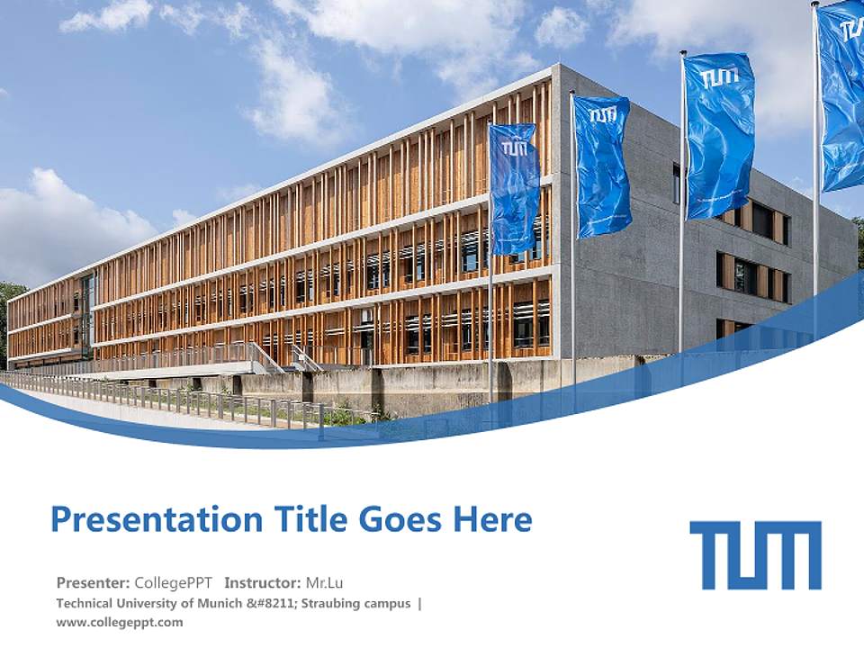 Technical University of Munich – Straubing campus Course/Courseware Creation PPT Template4:3 ratio PPT effect preview image5