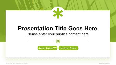 University of Communication and Design National Scholarship Defense PPT Template