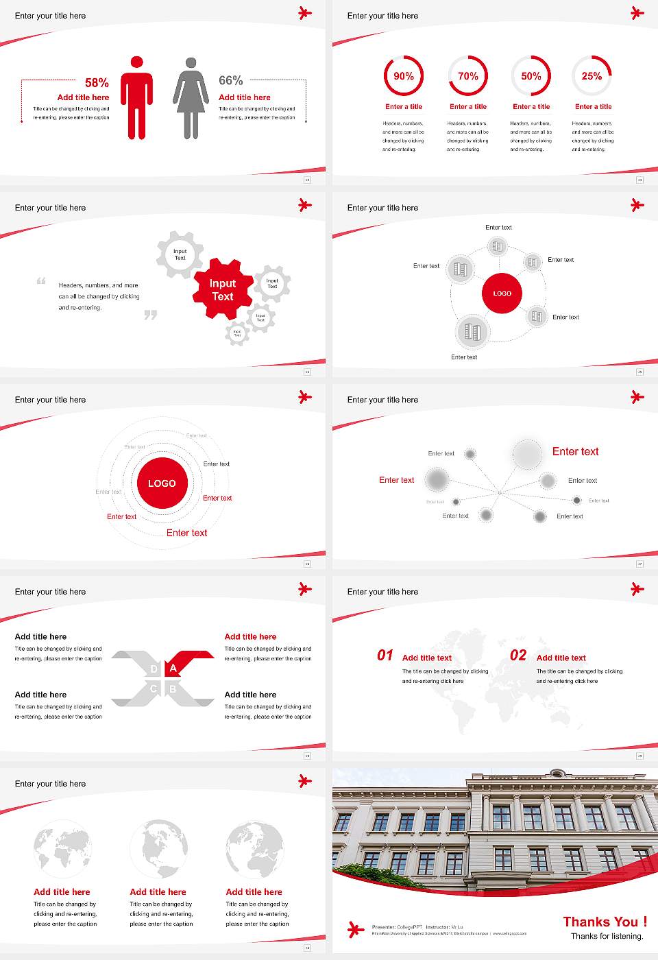 RheinMain University of Applied Sciences – Bleichstraße campus Course/Courseware Creation PPT Template16:9 ratio PPT effect preview image4