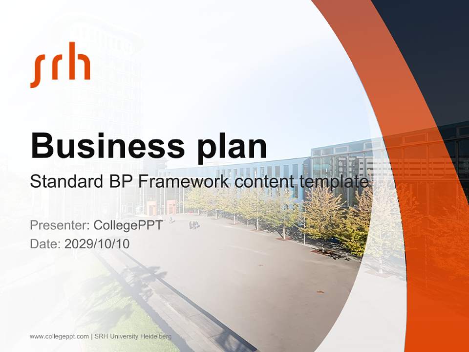 SRH University Heidelberg Competition/Entrepreneurship Contest PPT Template4:3 ratio PPT effect preview image9